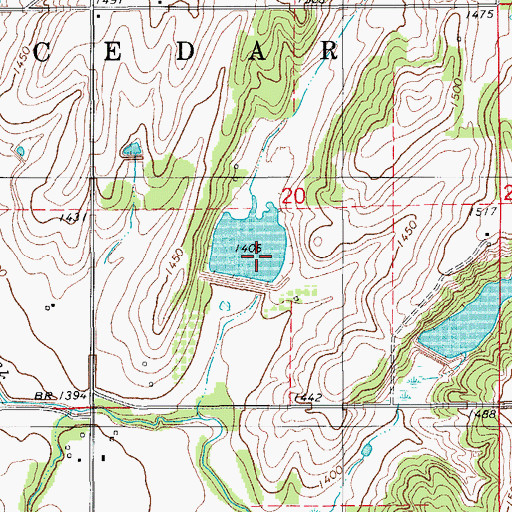 Topographic Map of Fast Runner Site 1 Dam, OK