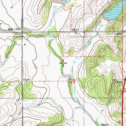 Topographic Map of Fast Runner Site 2 Dam, OK