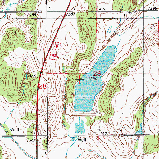 Topographic Map of Fast Runner Site 4 Dam, OK