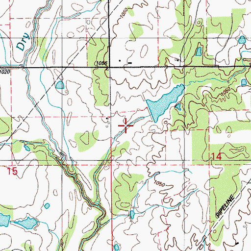 Topographic Map of Cow Creek Site 35 Reservoir, OK
