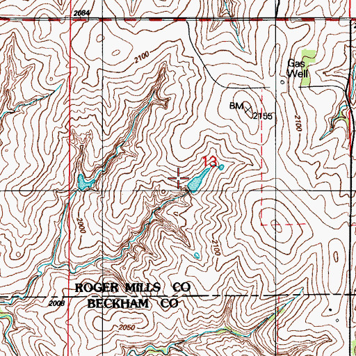 Topographic Map of Sandstone Creek Site 101 Reservoir, OK