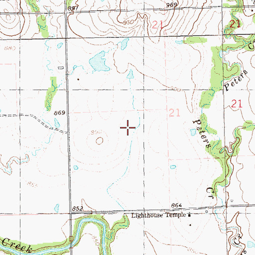 Topographic Map of Lower Black Bear Creek Site 6 Dam, OK