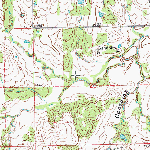 Topographic Map of Sandy Creek Site 15 Dam, OK