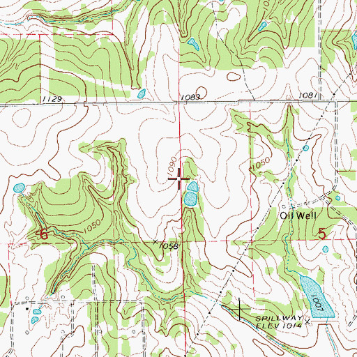 Topographic Map of Wildhorse Creek Site 228 Dam, OK