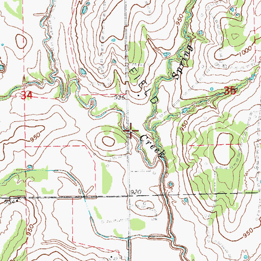 Topographic Map of Wildhorse Creek Site 108 Dam, OK