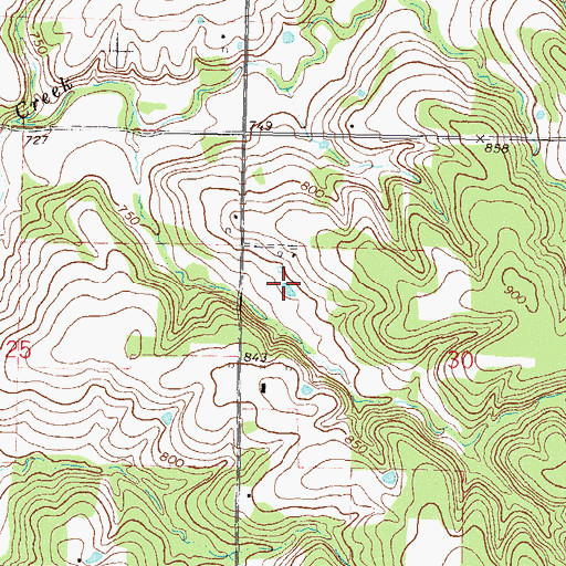 Topographic Map of Pryor Creek Site 29 Reservoir, OK