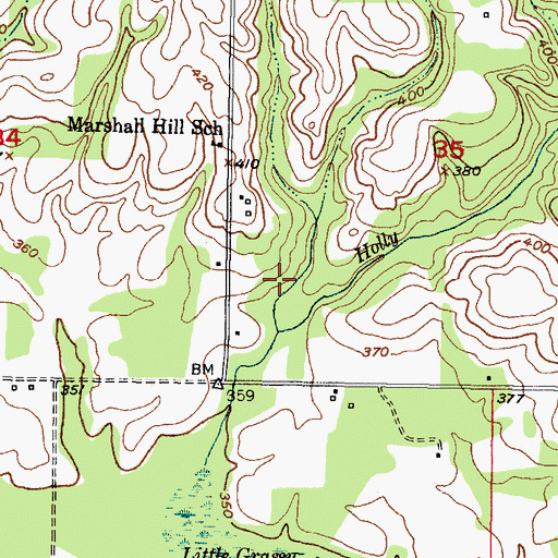 Topographic Map of Waterfall-Gilford Creek Site 9 Reservoir, OK