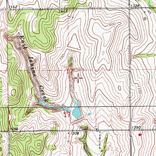 Topographic Map of Ionine Creek Site 101 Dam, OK