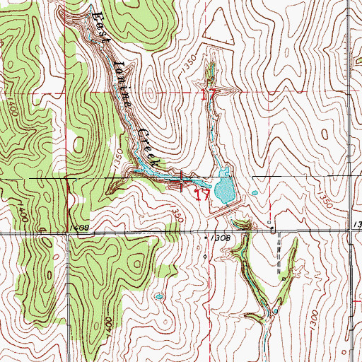 Topographic Map of Ionine Creek Site 101 Reservoir, OK