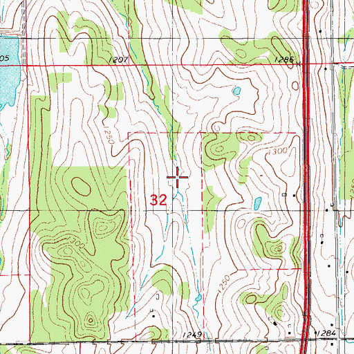 Topographic Map of Little Washita Site 8 Dam, OK