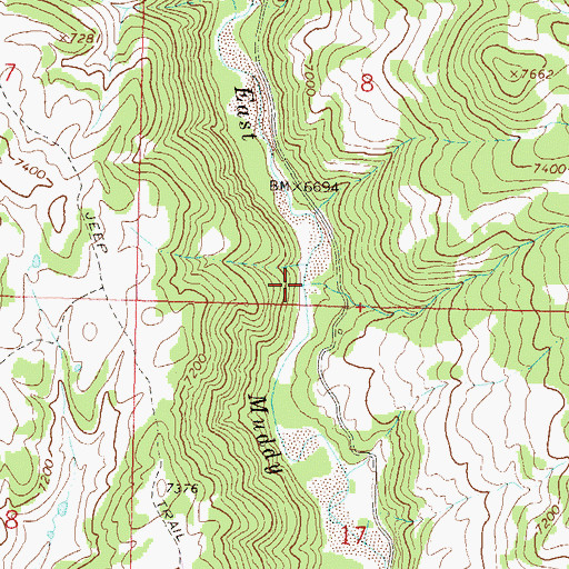 Topographic Map of Spring Creek, CO
