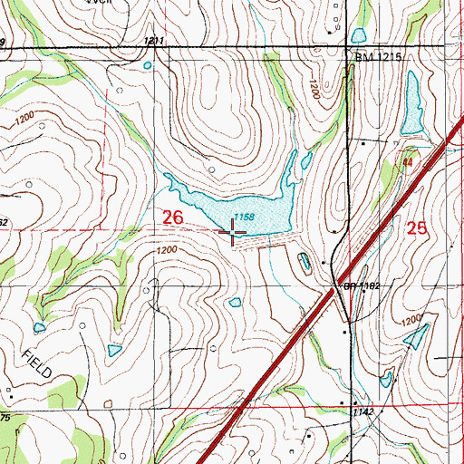 Topographic Map of Little Washita Site 44 Dam, OK