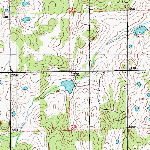 Topographic Map of Little Washita Site 15 Dam, OK