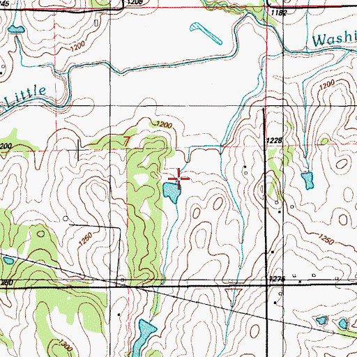 Topographic Map of Little Washita Site 17 Dam, OK