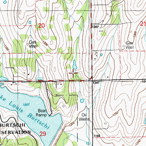 Topographic Map of Little Washita Site 41 Dam, OK