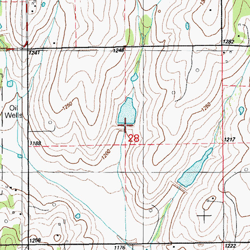 Topographic Map of Little Washita Site 42 Dam, OK