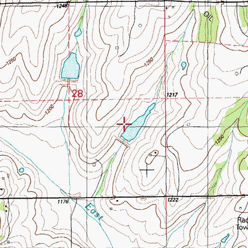 Topographic Map of Little Washita Site 43 Dam, OK