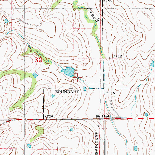 Topographic Map of Little Washita Site 45 Dam, OK