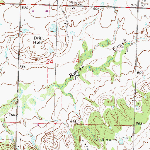Topographic Map of Cotton-Coon-Mission Creek Site 7 Reservoir, OK