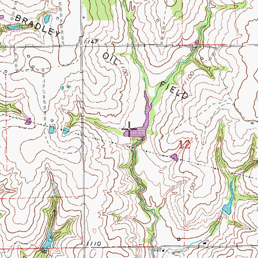 Topographic Map of Winter Creek Site 21 Reservoir, OK