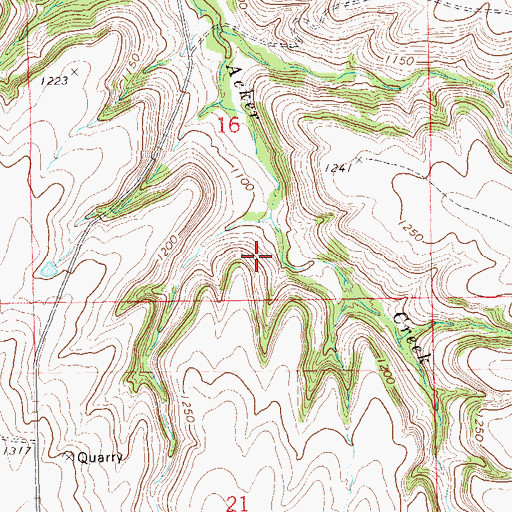 Topographic Map of Big Caney Creek Site 11 Dam, OK