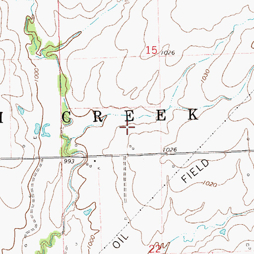 Topographic Map of Upper Red Rock Creek Site 11 Dam, OK