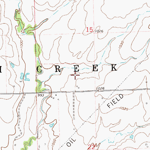 Topographic Map of Upper Red Rock Creek Site 11 Reservoir, OK