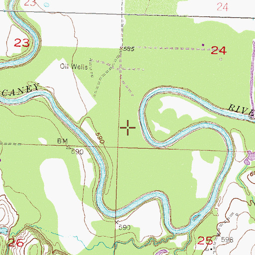 Topographic Map of Lower Black Bear Site 2 Dam, OK