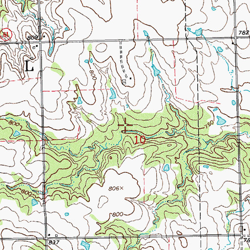 Topographic Map of Upper Clear Boggy Number 19 Dam, OK