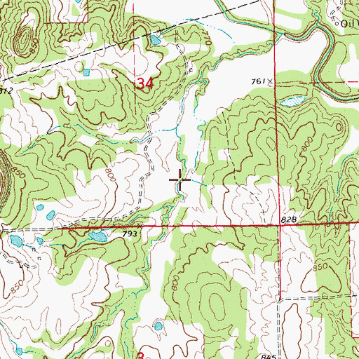 Topographic Map of Salt-Camp Creek Site 21 Dam, OK
