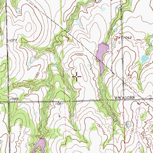 Topographic Map of Long Branch Site 3 Dam, OK