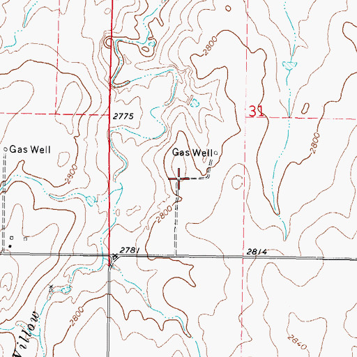 Topographic Map of Oknoname 153002 Reservoir, OK