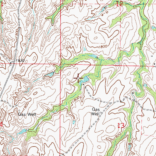 Topographic Map of Kee Number 2 Dam, OK