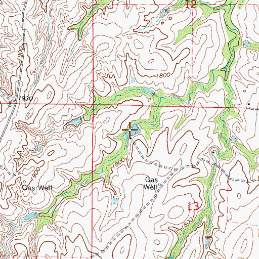 Topographic Map of Kee Number 2 Reservoir, OK