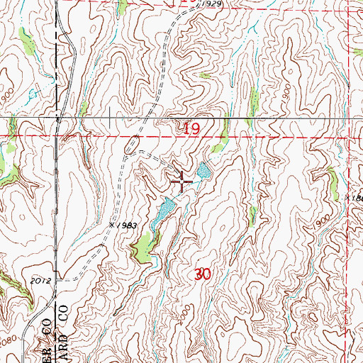 Topographic Map of Vandorn Number 3 Dam, OK