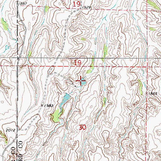 Topographic Map of Vandorn Number 3 Reservoir, OK