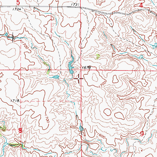 Topographic Map of Gardner Number 1 Dam, OK