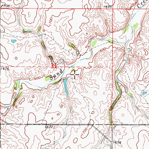 Topographic Map of Matteson Number 2 Reservoir, OK