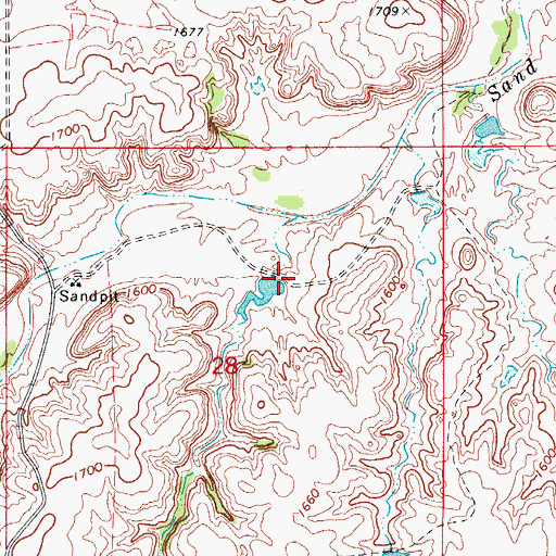 Topographic Map of Matteson Number 2b Dam, OK