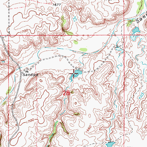 Topographic Map of Matteson Number 2b Reservoir, OK