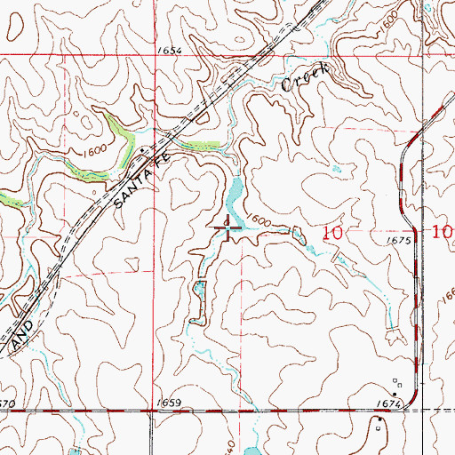 Topographic Map of Johnson Number 2b Reservoir, OK