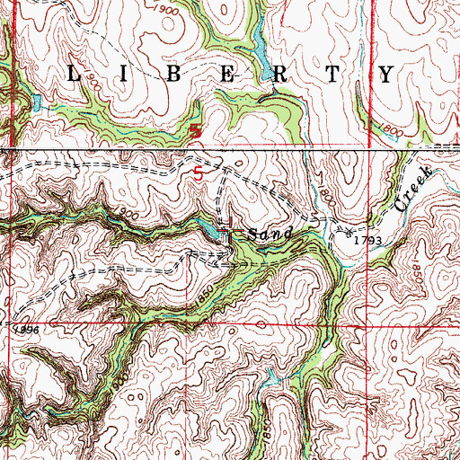Topographic Map of Wheelock Dam, OK