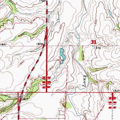 Topographic Map of Richmond Dam, OK
