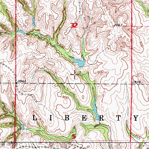 Topographic Map of Cockerill Number 2 Dam, OK