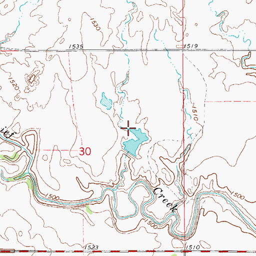Topographic Map of Buckland Dam, OK