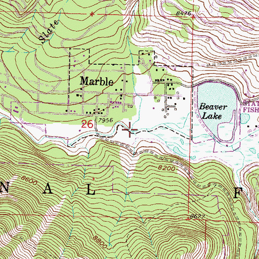 Topographic Map of Carbonate Creek, CO