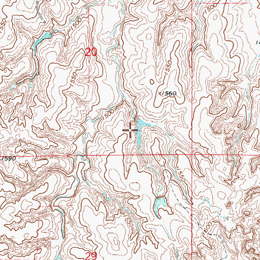 Topographic Map of Isenbart Number 1 Dam, OK