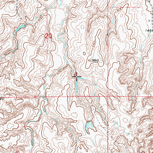 Topographic Map of Isenbart Number 1 Reservoir, OK