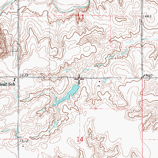 Topographic Map of Thurman Dam, OK