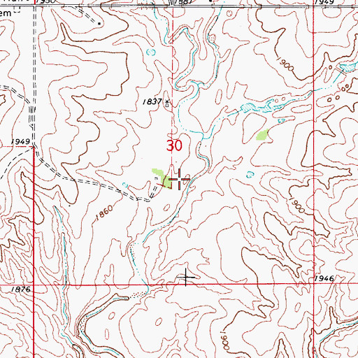 Topographic Map of Schroeder 1a Dam, OK